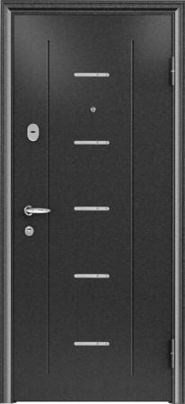 Стальная дверь Торекс Super OMEGA-10 RP-4 черный шелк, RS-1 перламутр белый